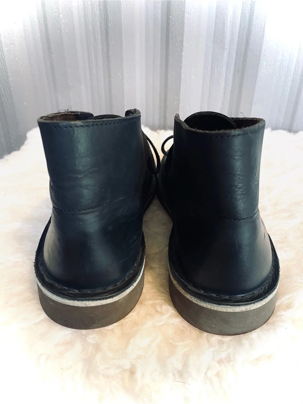 Clarks Men's Bushacre 2 Desert Chukka Boot Beeswax Leather Charcoal Black sz 8.5
